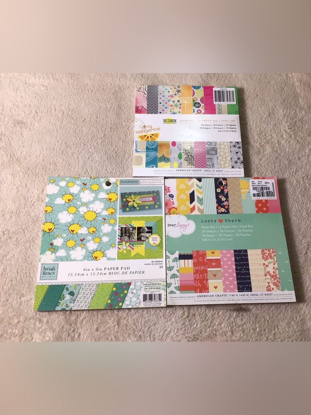 Paper Pad Bundle - Multi Color Decorative Scrapbook Pads